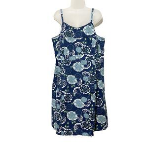 Carolina Colours Plus Blue Floral Sleeveless Dress Size 16W